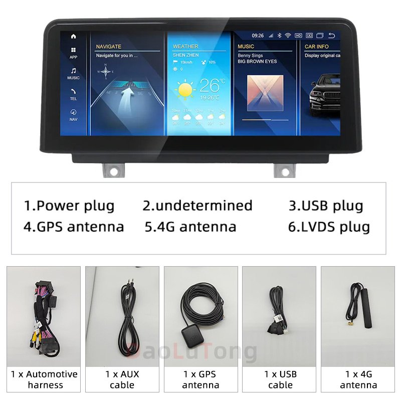 12.3 inch dvd car radio stereo android touch screen multimedia player carplay for bmw x3 x4