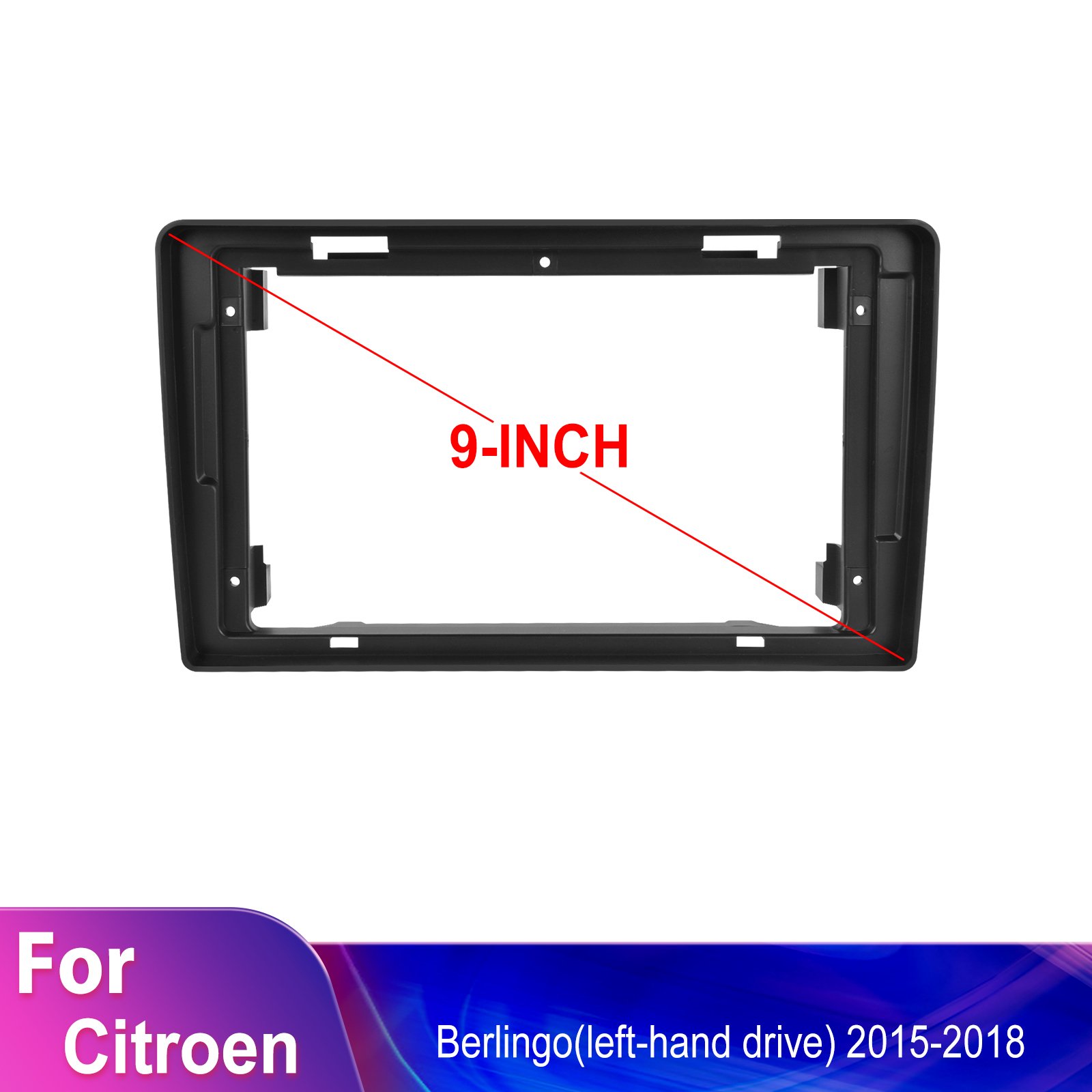 Podofo Android Car Radio 9 Inch 2 Din Car Stereo For Citroen Berlingo 2015-2018 Carplay Android Auto BT WiFi GPS Hi-Fi FM