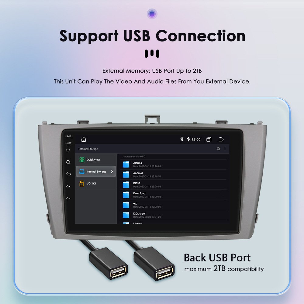 9 Inch Android Toyota Avensis Car Dvd Player Apple Carplay Android Auto Dashboard Touch Screen