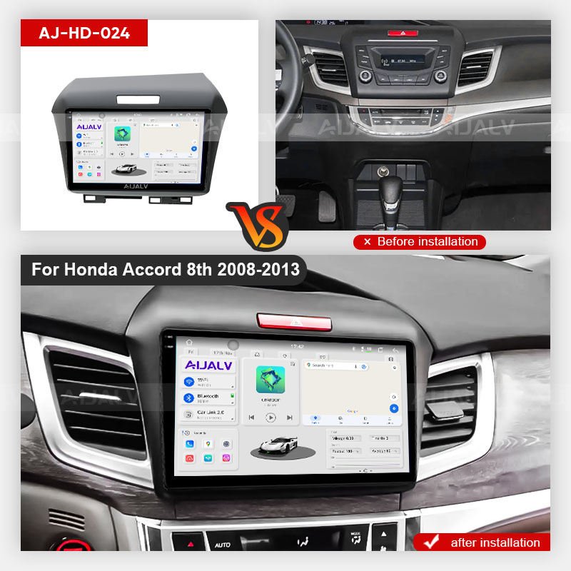 AIJALV Apro QLED car DVD player For HONDA 2013 JADE Android car multimedia player IPS screen car radio AI voice card play