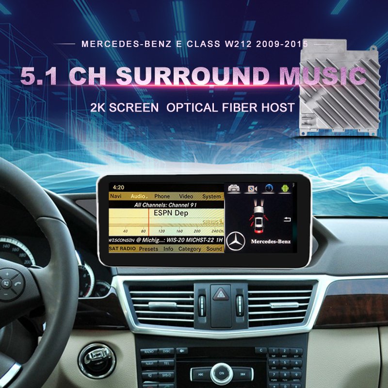 5.1 CH Android Car DVD GPS Multimedia Player for Mercedes-Benz E Class W207 & W212 (2009-2015) With Audio Upgrading System