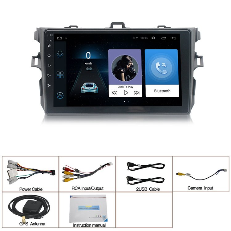 OEM Touch Screen Audio Carplay Stereo Android 11 Multimedia Dvd Player Car Radio For Toyota Corolla 2007 2008 2009 2010 2011