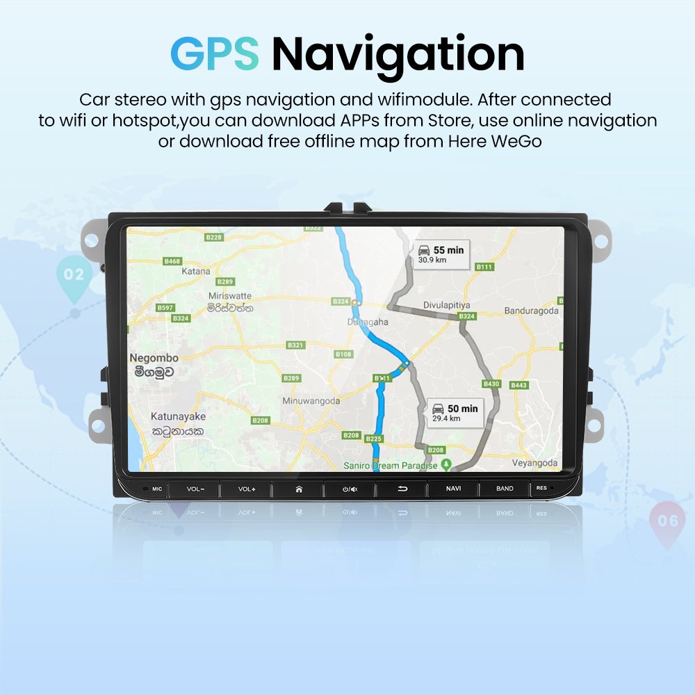 New Radio Android 2 Din Multimedia Car Player For VW / Volkswagen Skoda Octavia golf 5 6 touran passat B6 polo Jetta Coche