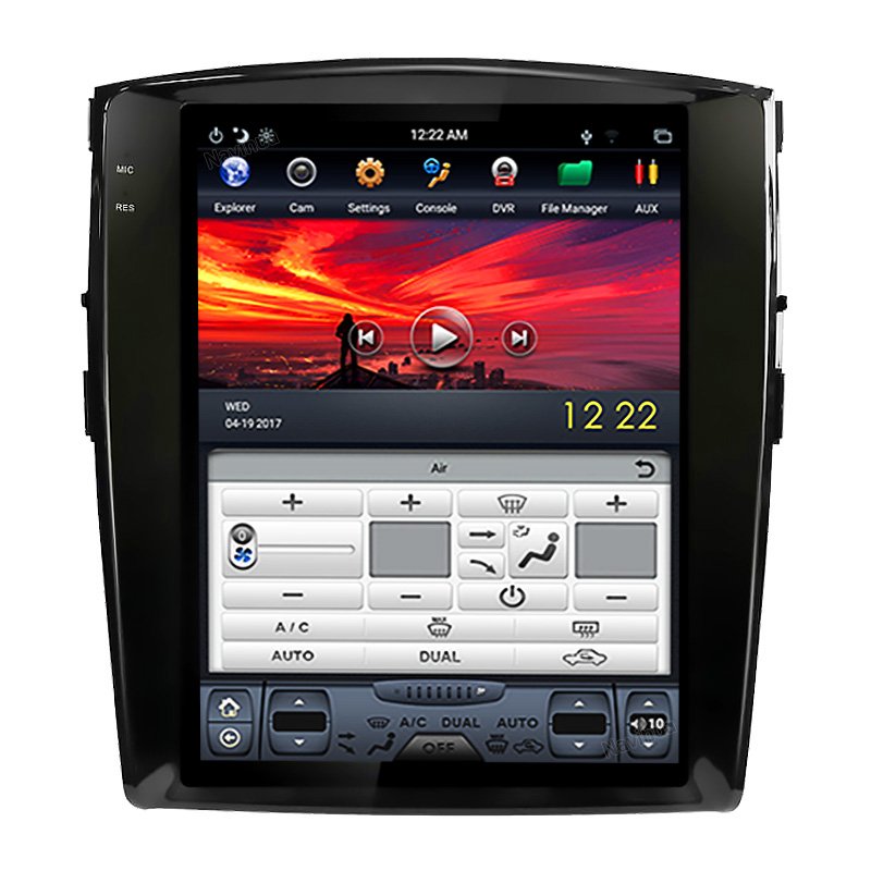 Navihua 12.1'' android 9.0 car dvd player for MITSUBISHI pajero V97 V93 v98 for tesla style vertical screen music GPS navigator