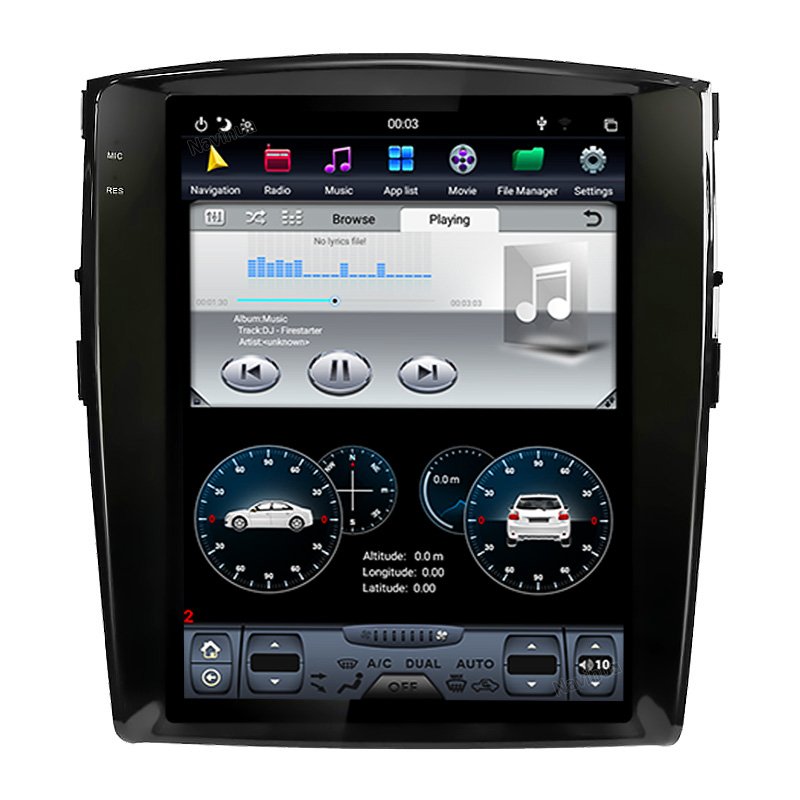 Navihua 12.1'' android 9.0 car dvd player for MITSUBISHI pajero V97 V93 v98 for tesla style vertical screen music GPS navigator