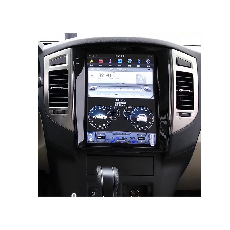 Navihua 12.1'' android 9.0 car dvd player for MITSUBISHI pajero V97 V93 v98 for tesla style vertical screen music GPS navigator