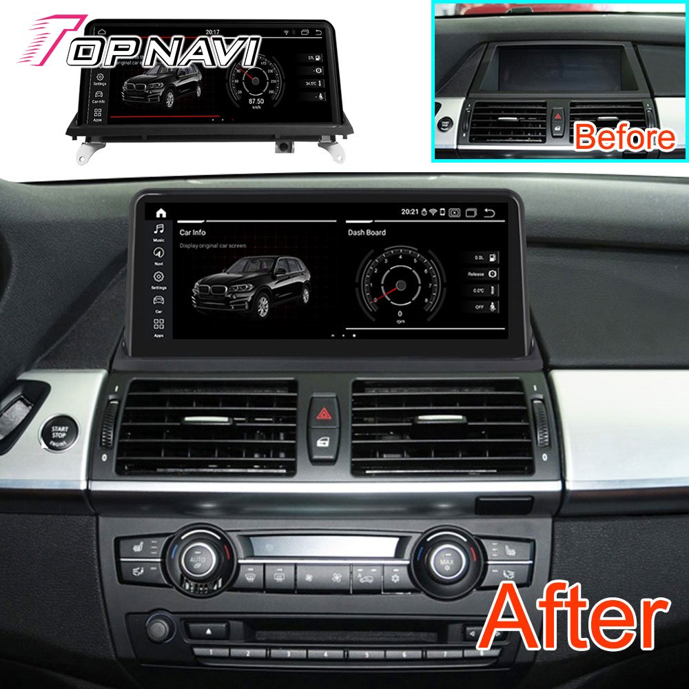Topnavi Android12 Car DVD 10.25Inch Auto Radio For BMW X5/X6 E70/71 CCC 2008 - 2010 With Car Radio GPS Navigation Wifi Stereo