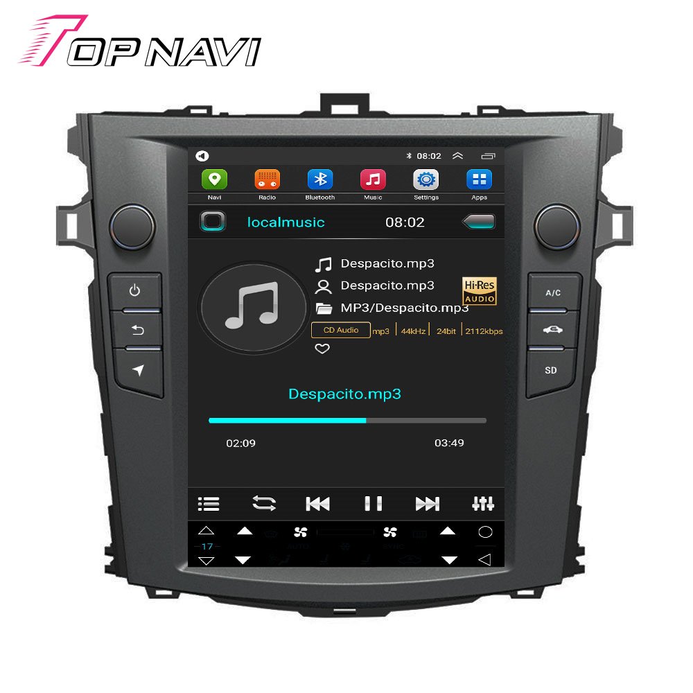10.4Inch Android 2din Car Radio Navigation GPS Multimedia Video Player For Toyota Corolla 2008 - 2012 with Carplay WIFI