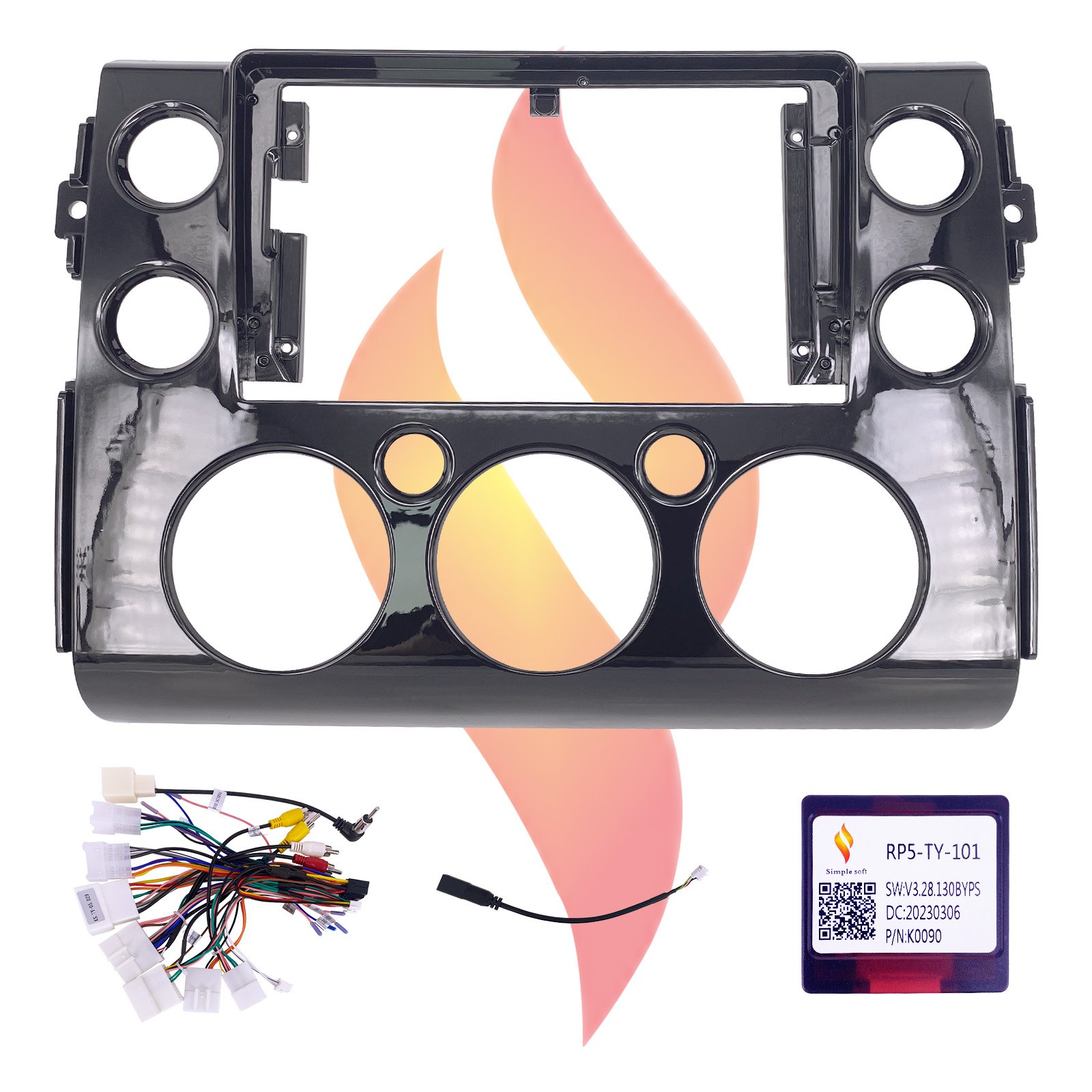 Simple Soft Navigation GPS Fascia android radio frame Car Dvd Player Frame For 2007-2023 Toyota LAND CRUISER With Canbus Box