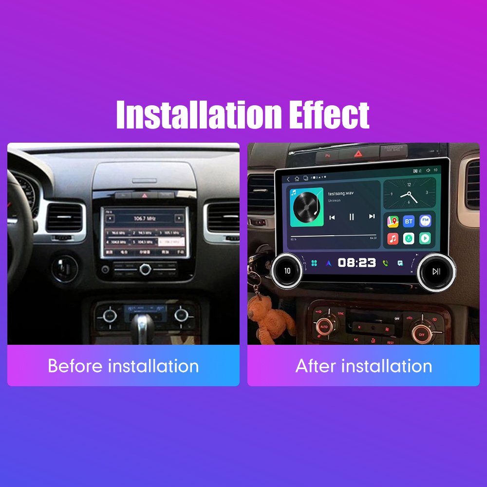11.8Inch 2Din Android Car Radio For VW Touareg 2011-2017 2K QLED Screen Car Stereo Car DVD Player Carplay Android Auto