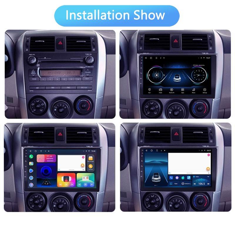 For Toyota Corolla 10 E140 E150 2006-2013 Car Radio Multimedia Player 9" 8Core 4+64G Androod stereo Navigation GPS
