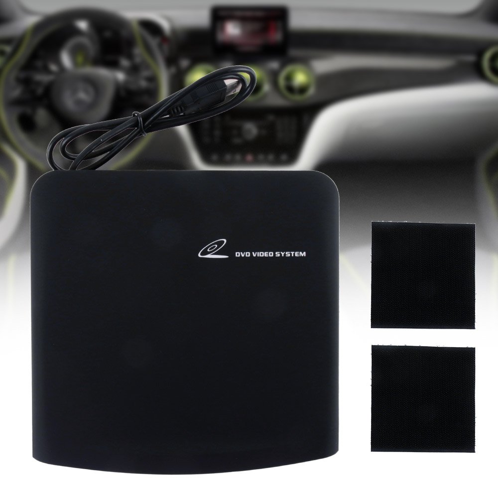 Universal External Car CD System MP3 HD Video Player With USB PowerP Compatible with PC TV Android Head Unit Stereo