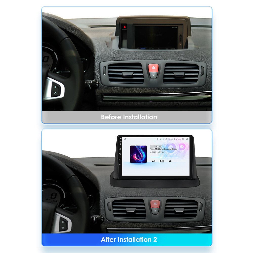 9 Inch Android 12 car dvd Player for Renault Megane 3 2008 2014 with apple car play with navigation & gps 4g