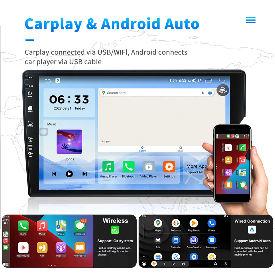 9 inch android car dvd player with BT 2 Din Android 7 9 10 Inch Car Multimedia Video Player 2DIN Stereo Radio GPS