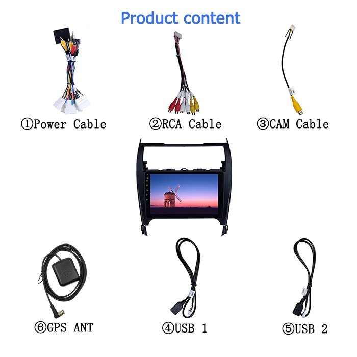 9 Inch 2.5D Screen Android 10 Car Radio Player Car Audio Navigation Reverse Camera for Toyota Camry 2012 - 2014 US Version