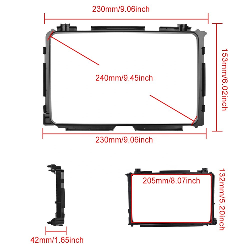 (US Stock) Podofo Car Stereo Radio For Honda Vezel/XR-V 2014 Carplay Android Auto GPS WiFi 9" Android 13 Auto Parts Fascia Panel
