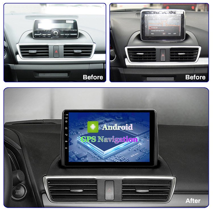 For Mazda 3 Axela 2013-2018 Android Auto Dvd Player 9 inch Touch Screen Monitor Car Multimedia Video Player