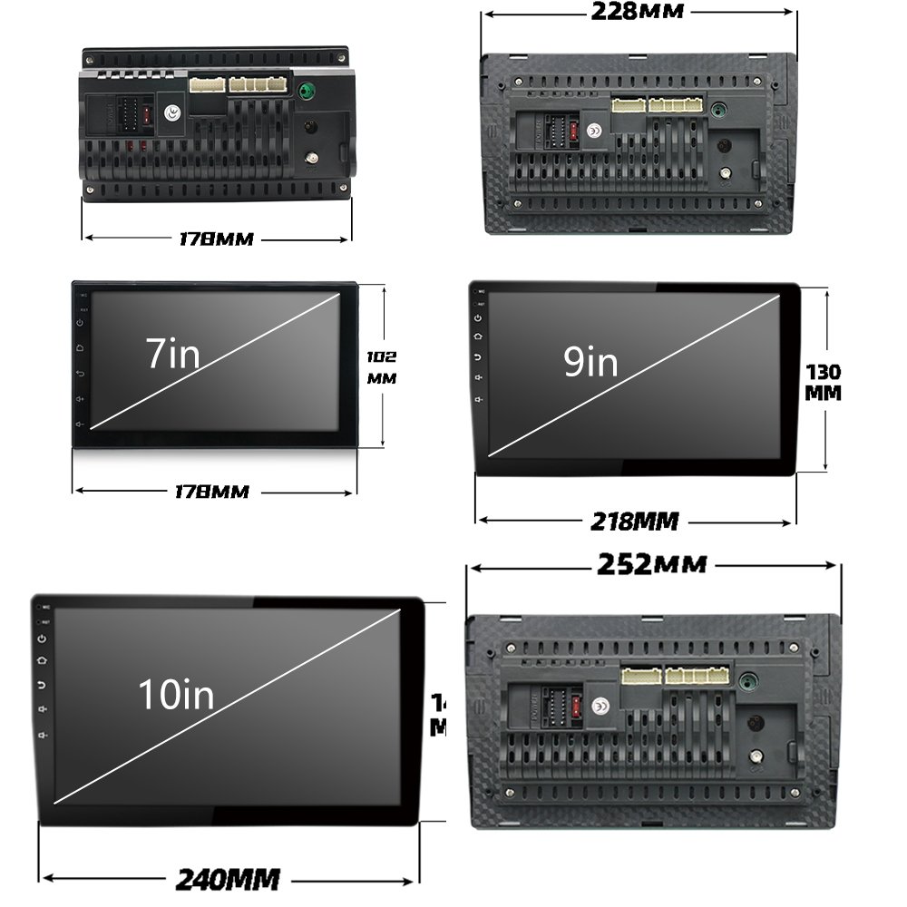 Car Stereo Double Din Carplay Oto Teyp 7 9 10 Inch Car Radio Android Navigation FM Q92 Car DVD Player