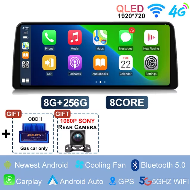 Universal Car DVD Player All inch All RAM ROM IPS QLED car radio android touch screen radio android screen player