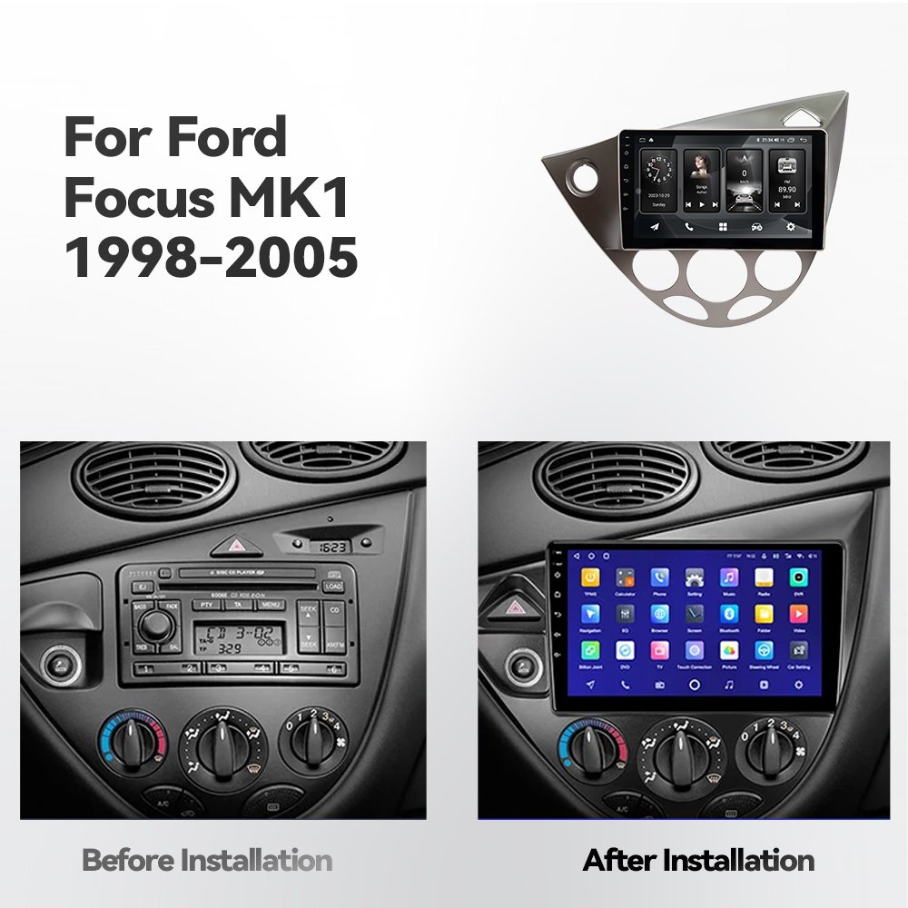 Android 12 Car Radio GPS Navigation DVD Player Stereo Multimedia Audio System for Ford Focus MK1 1998-2005 with Carplay DSP DAB