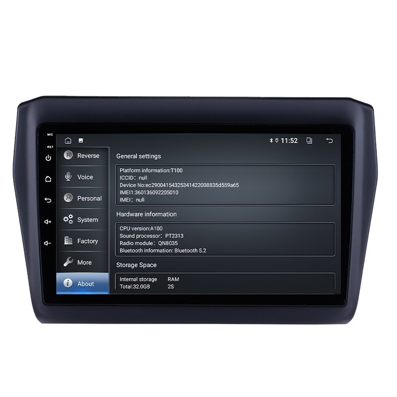 2 din Android gps navigation car multimedia Radio 2GB+32GB Car Screen player Dashboard frame kit for 2017-2019 SUZUKI Swift