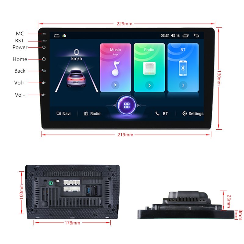 Toyota COROLLA N1 Bluetooth Car DVD Player Car Radio IPS 2din Android 4core for Head Unit 9 Inch 10 Inch WIFI Dashboard 12V \ 5A