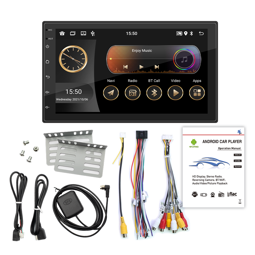 7 Inch Screen Auto Stereo Double 2 Din Wifi Gps Android Touch Car Dvd Player Car Radio Multimedia Video Player