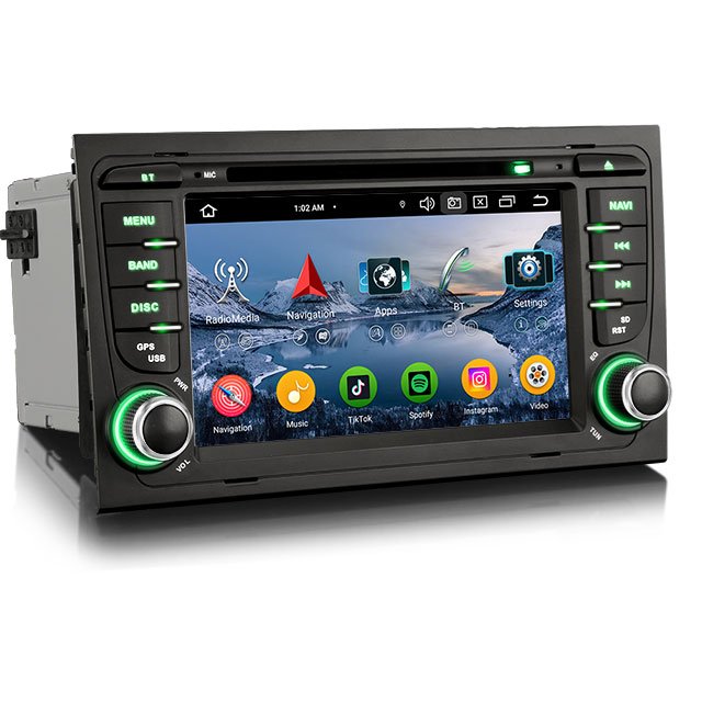 EU stock Erisin ES6774A 7" Android 13.0 GPS auto Navi System Car DVD Player for Audi A4 SEAT EXEO CarPlay DSP BT5.0 Car Stereo
