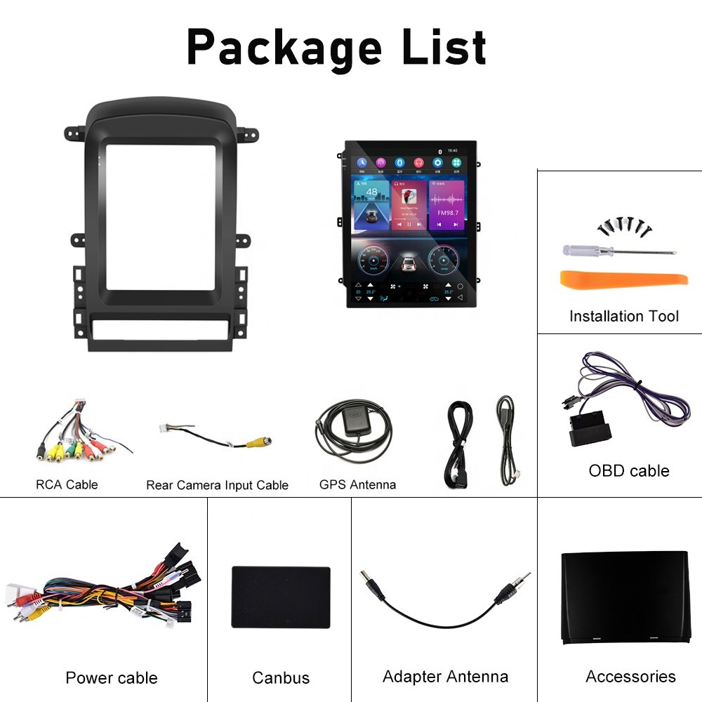 Podofo 9.7" Android 13 Car Stereo Car Radio For Chevrolet Captiva 2006-2012 With Carplay Android Auto GPS Wifi Hifi FM RDS