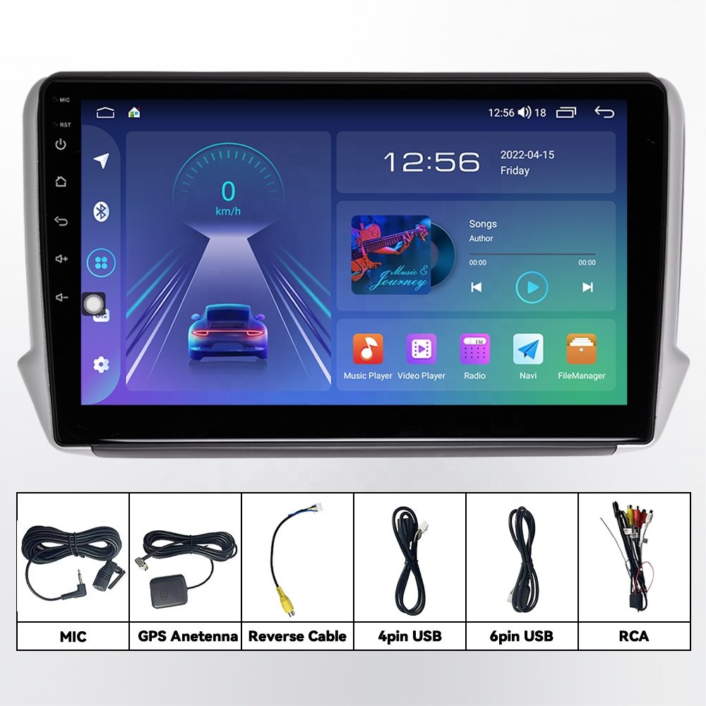 Android 12 Car Radio 9/10 inch Car Stereo Touch Screen Carplay Car Multimedia Player for Peugeot 406 407 207 208 3008 307 308