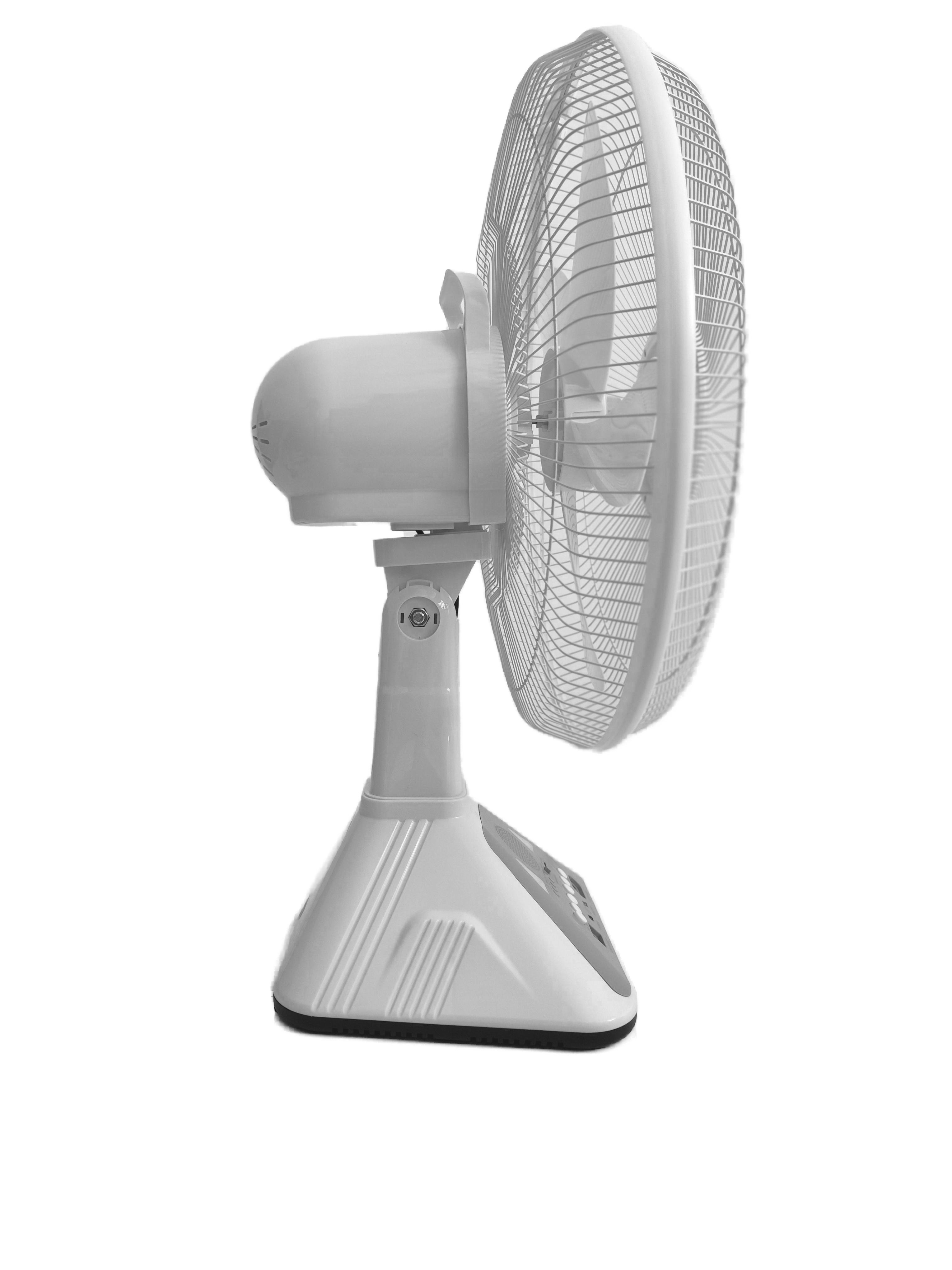 16-Inch Oscillating Reverse Rotating All-In-One Portable Solar Powered Desk Wall Fan 5 Wind Speed Outdoor Use Easy Table Car RV