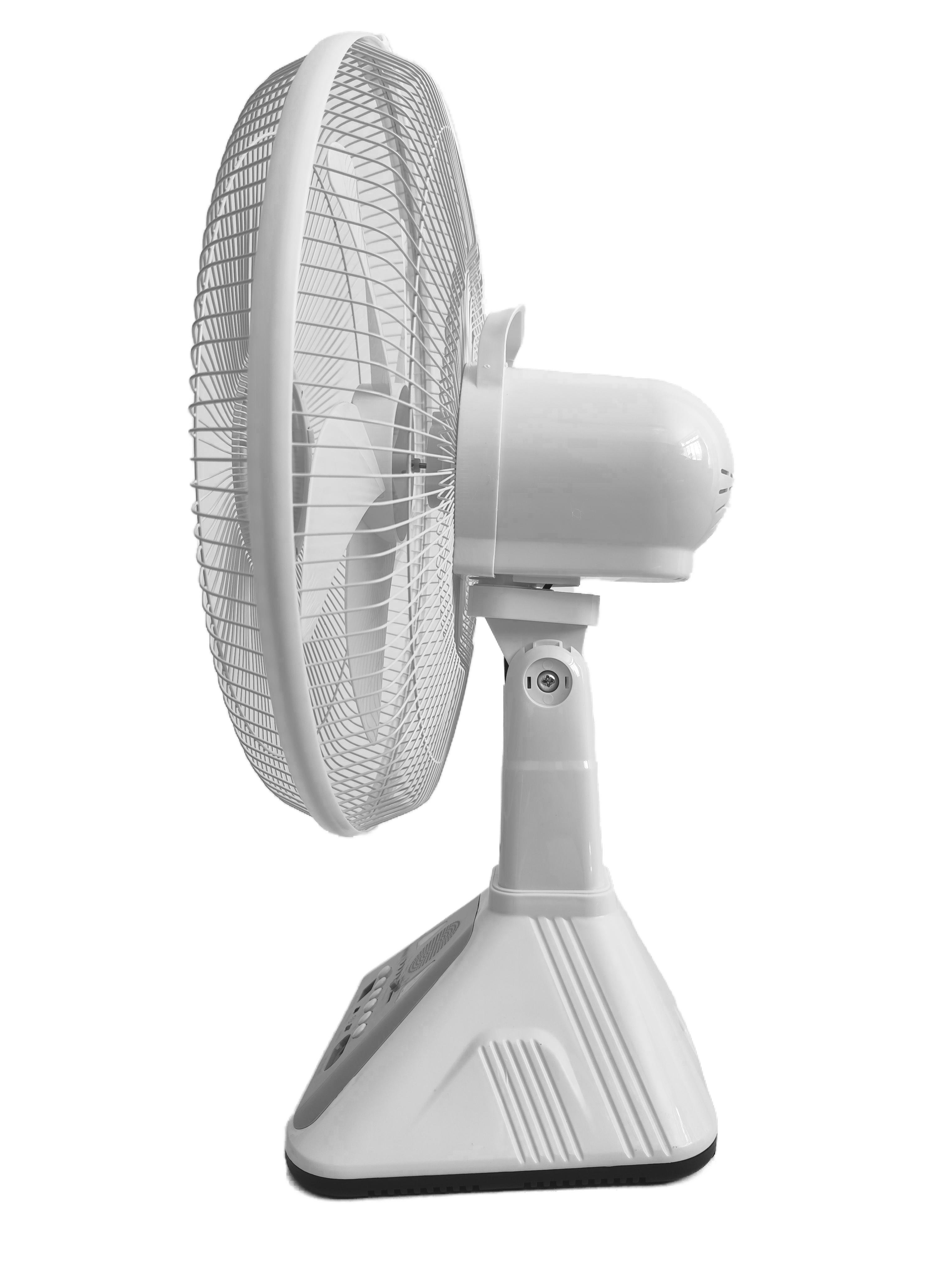 16-Inch Oscillating Reverse Rotating All-In-One Portable Solar Powered Desk Wall Fan 5 Wind Speed Outdoor Use Easy Table Car RV