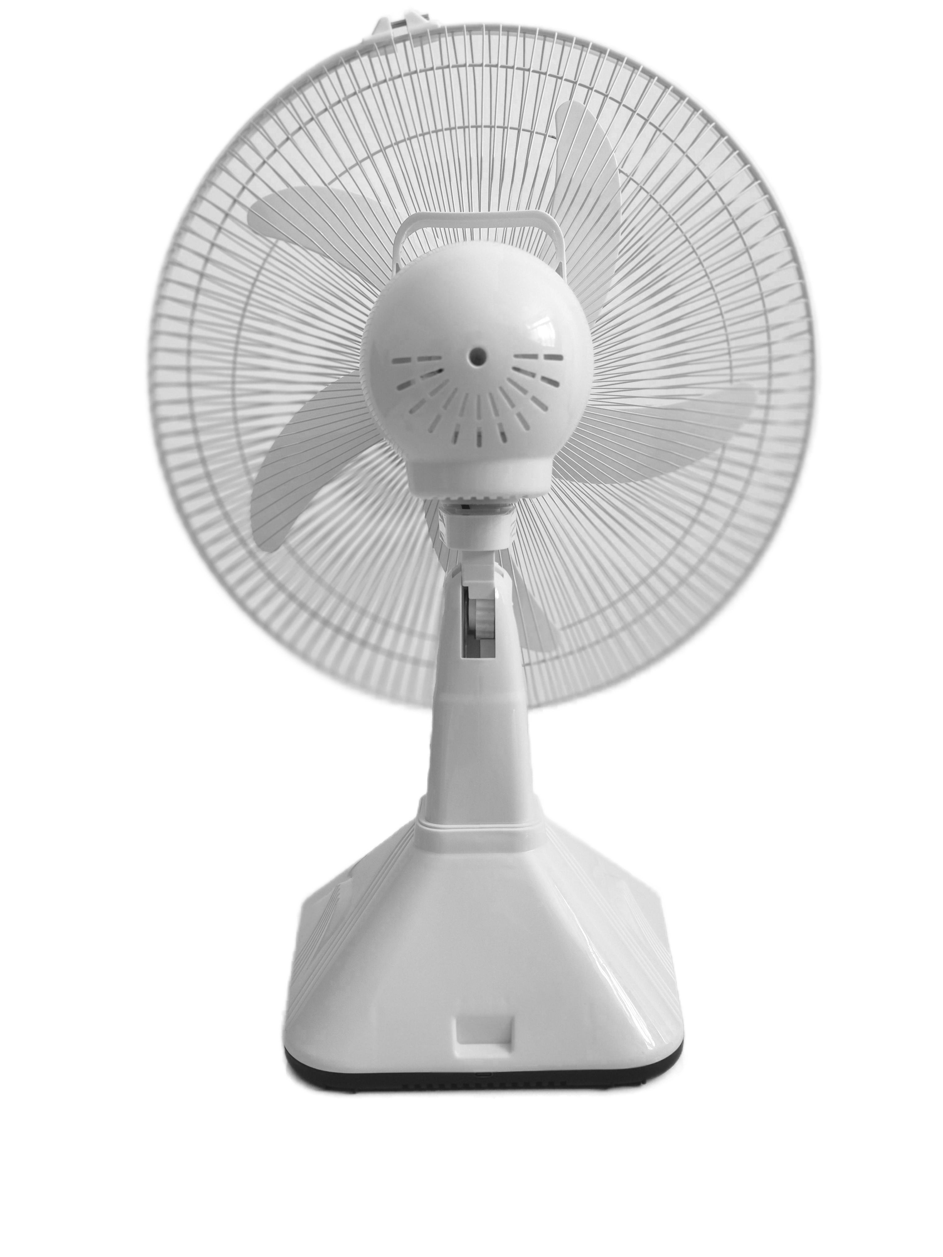 16-Inch Oscillating Reverse Rotating All-In-One Portable Solar Powered Desk Wall Fan 5 Wind Speed Outdoor Use Easy Table Car RV