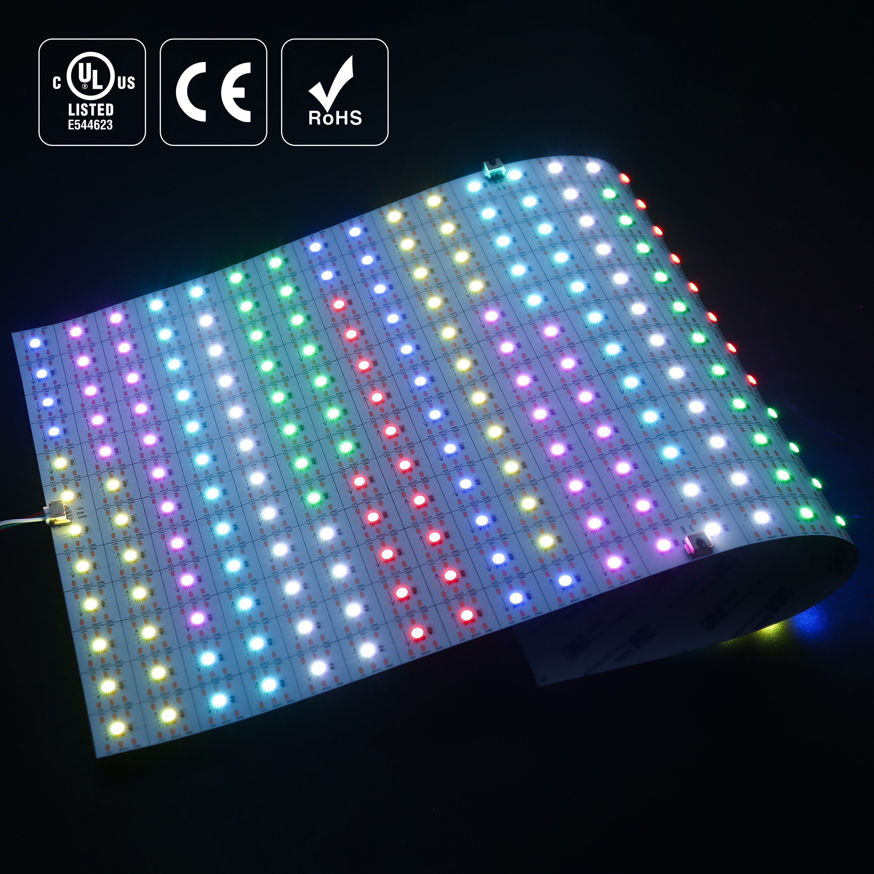 Digital SPI Matrix LED Sheet DC5V SMD5050 RGBW Flexible Cuttable 30W Per Sheet Led Backlight Sheets