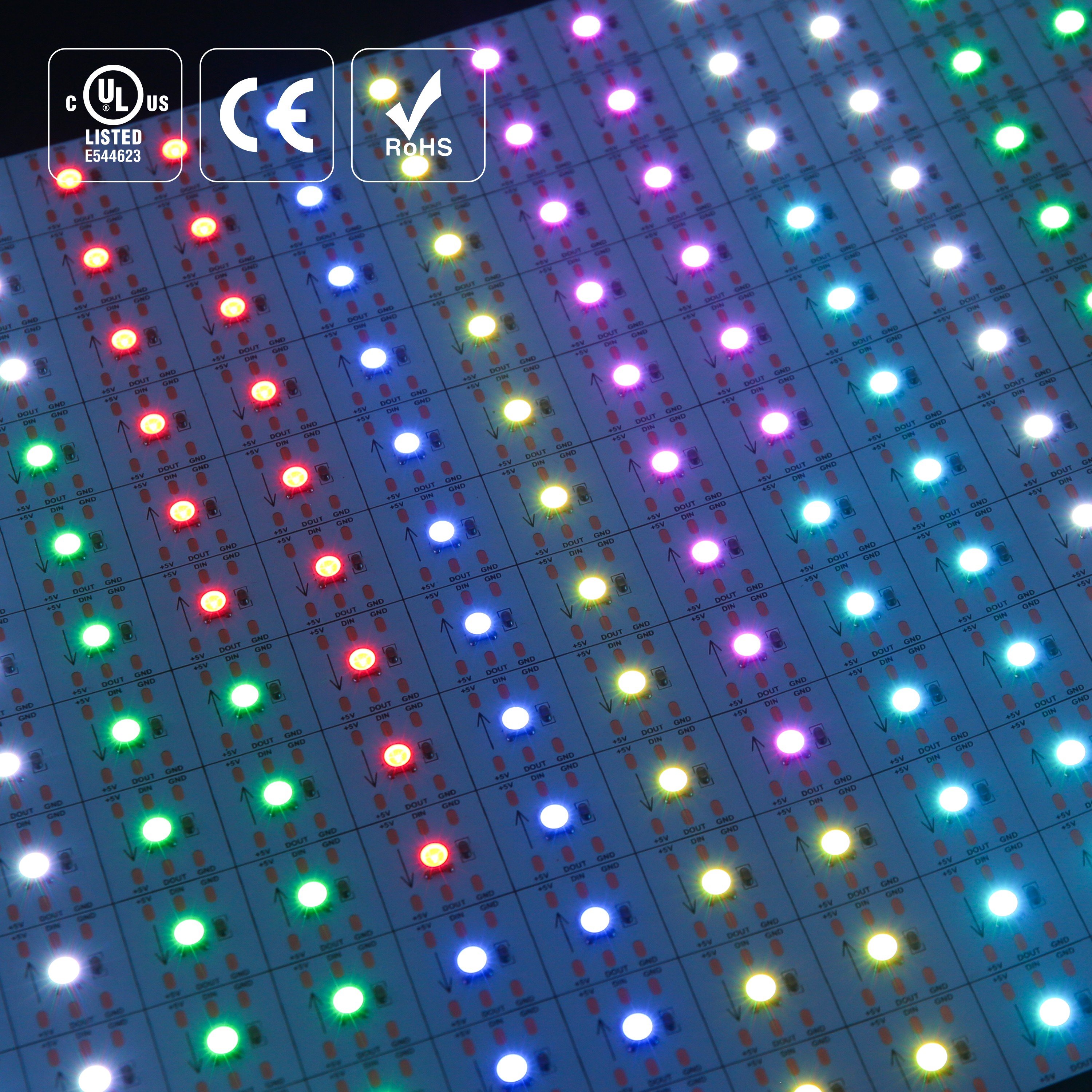 Digital SPI Matrix LED Sheet DC5V SMD5050 RGBW Flexible Cuttable 30W Per Sheet Led Backlight Sheets