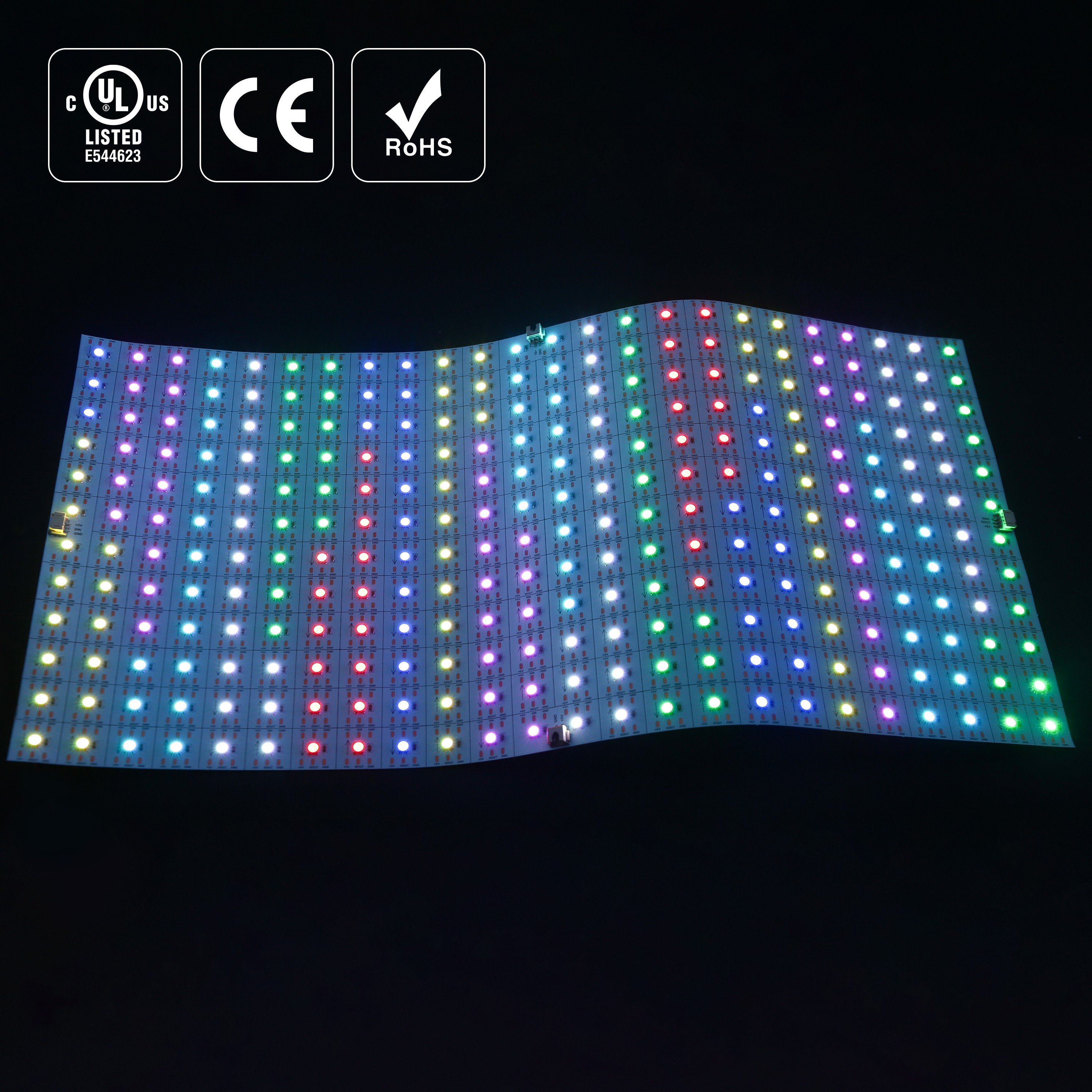 Digital SPI Matrix LED Sheet DC5V SMD5050 RGBW Flexible Cuttable 30W Per Sheet Led Backlight Sheets