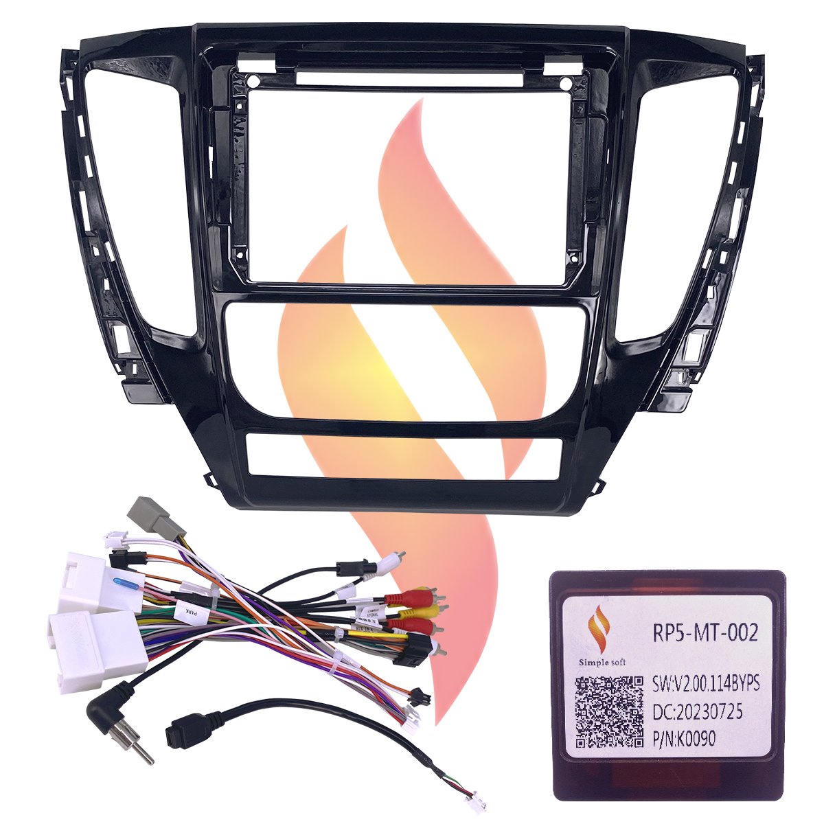 Car Panel Frame for 2017 Mitsubishi Pajero SPORT 9 Inch Android Radio Gps Frame Kit