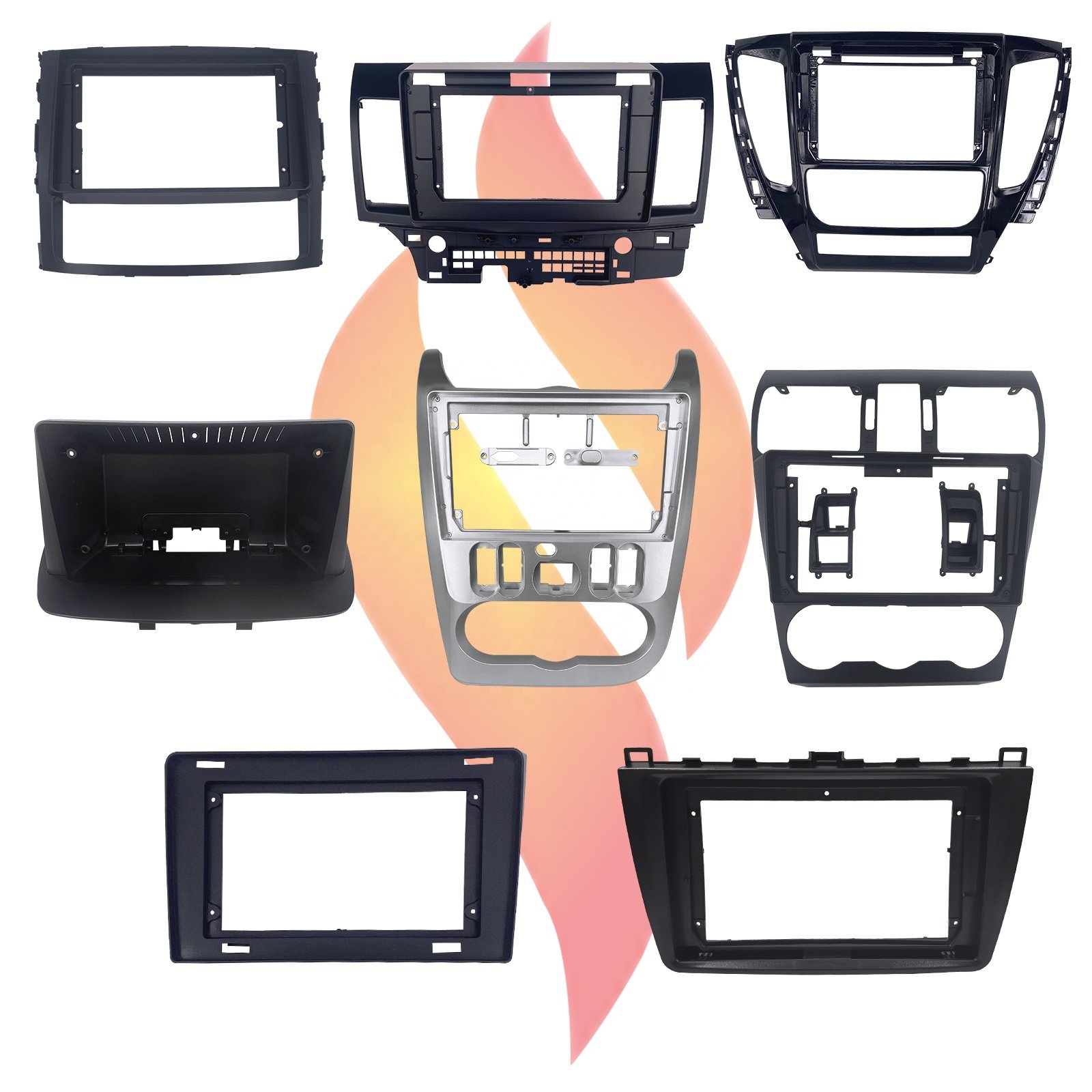 Car Panel Frame for 2017 Mitsubishi Pajero SPORT 9 Inch Android Radio Gps Frame Kit