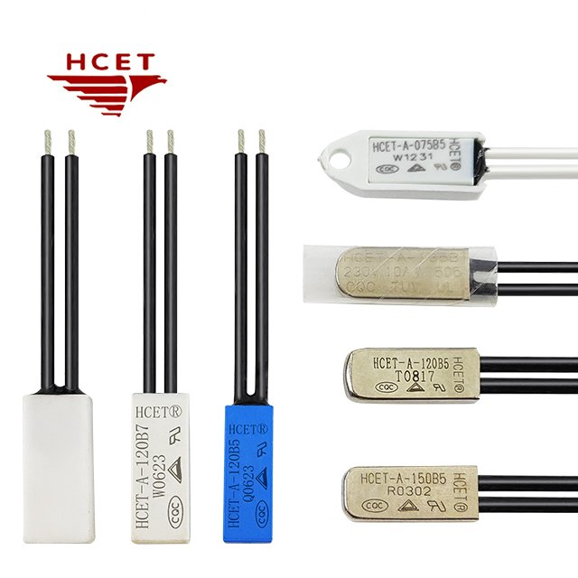 HCET TB05 in STOCK Normally Closed 5A 75℃ Metal case Thermal Protector Bimetal Thermal Switch Temperature Switch