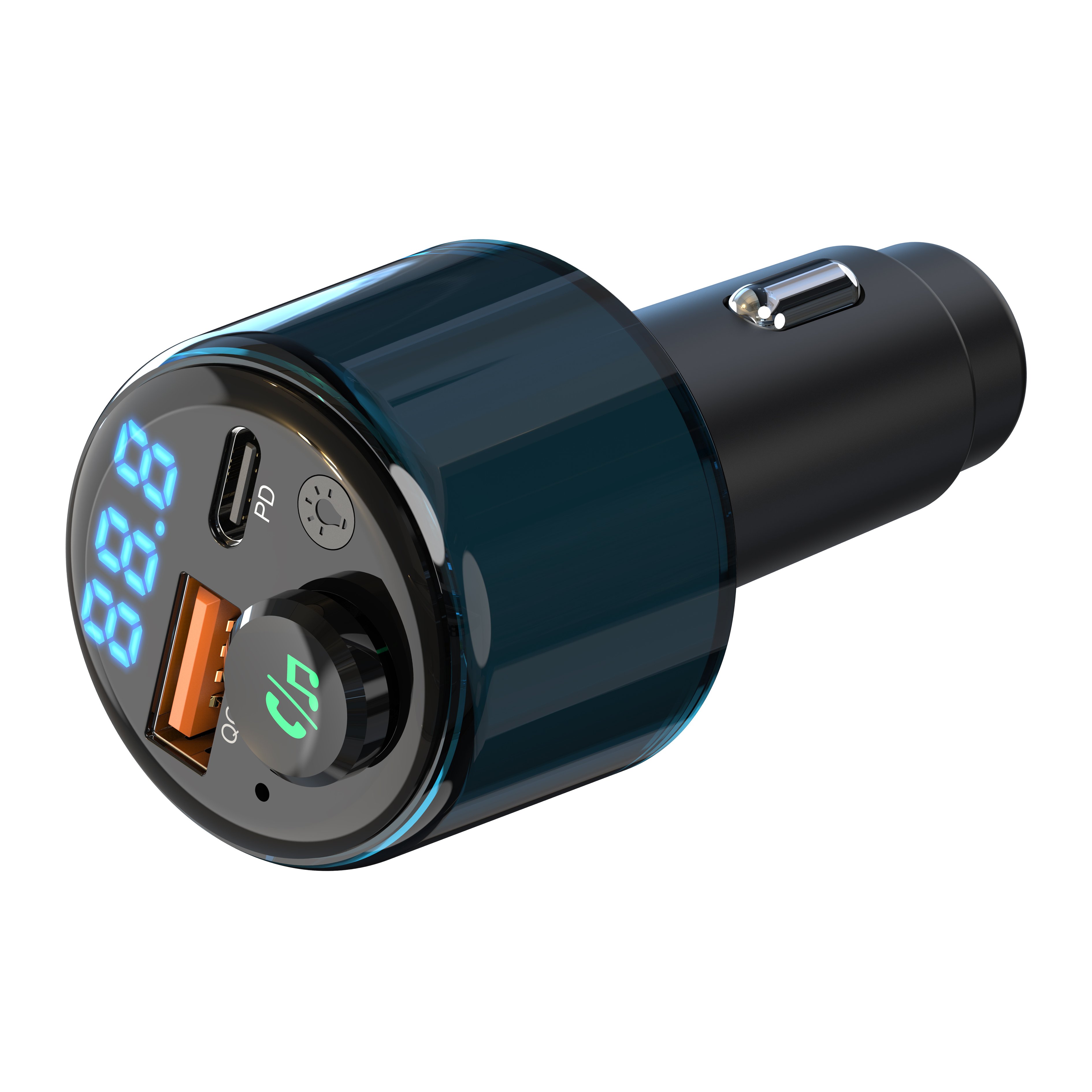 Wireless in-Car Bluetooth FM Transmitter Radio Adapter Car Kit Supports USB Car Charger