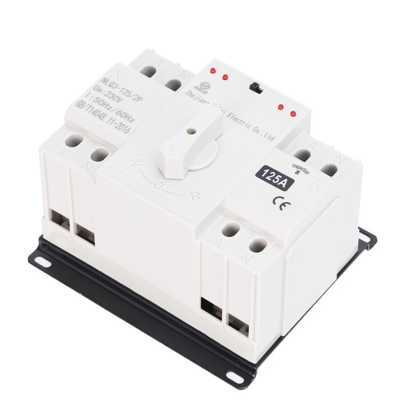 AC ATS Single Phase 2 Phase Automatic Transfer Switch Workable for Both Auto and Manual 125a Solar Automatic Transfer Switch