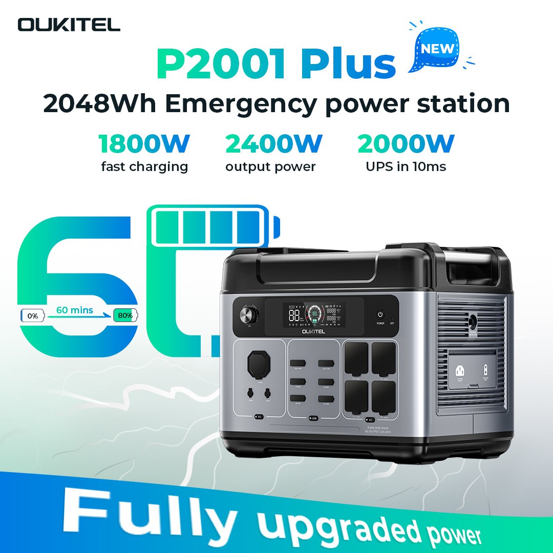 2400W Solar Generator Portable Kit Powerstation Solar Power Station 2048Wh Portable Mobile Generator