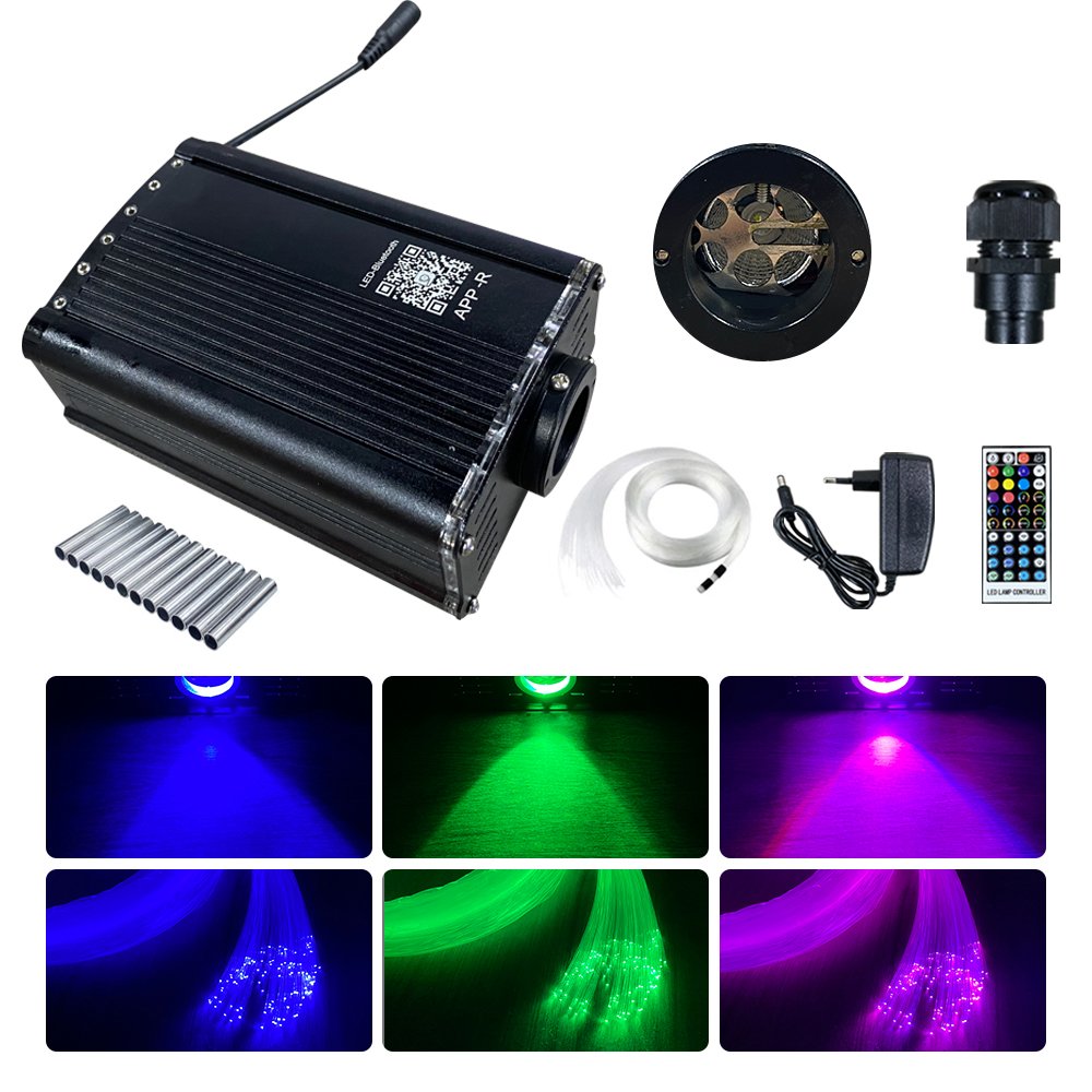 12V 16W Aluminum RGBW Twinkle Star Ceiling Kit LED Light Source APP Control Shooting Star for Car or Indoor Use