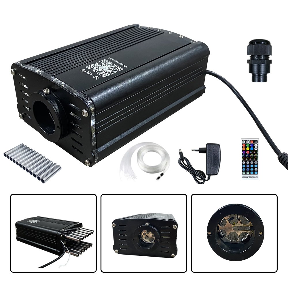 12V 16W Aluminum RGBW Twinkle Star Ceiling Kit LED Light Source APP Control Shooting Star for Car or Indoor Use