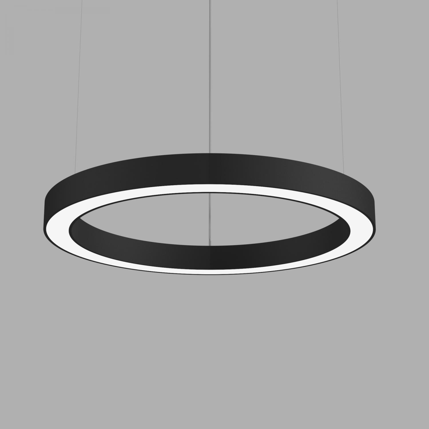 Modern Round Led Lighting Fixture Office Linear Circle Light 55mm Wide Slim Profile Lights