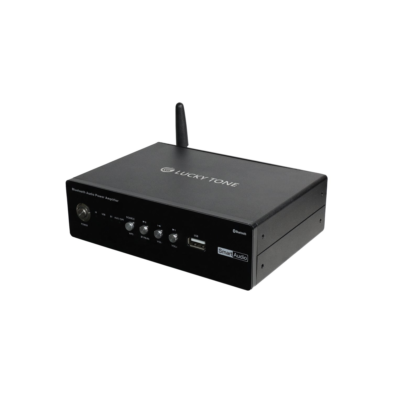 M 2 Channel Bluetooth Wireless Music Streaming Audio Amp Receiver Audio Mini Amplifier with Usb Reader/Aux Input
