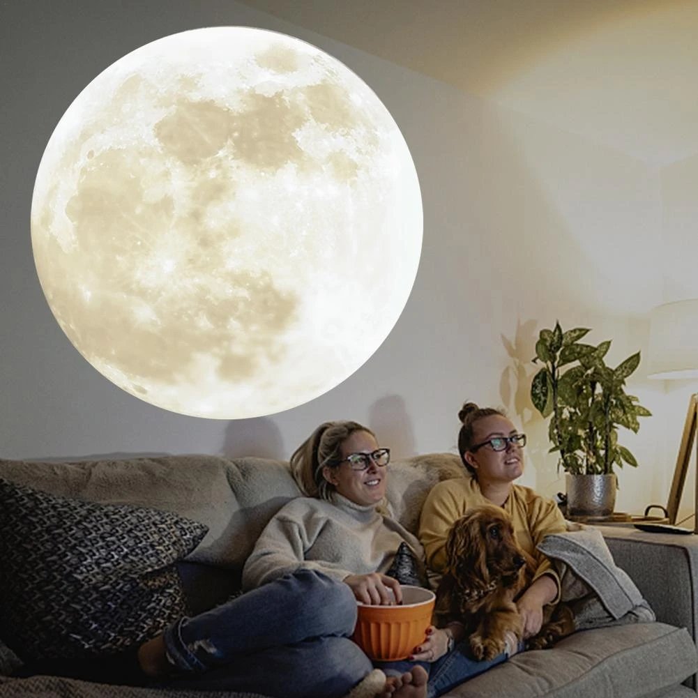 Moon Earth Projector Night Light Earth Moon Projection Led Desk Lamp for Bedroom Atmosphere Decoration Light