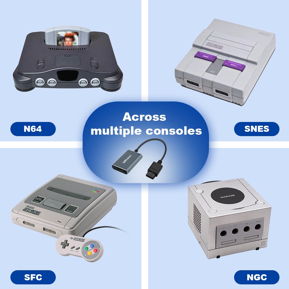 Retro Game 720P HDMI Converter HD Adapter SV/AV Auto Switch with 4:3/16:9 for N64 /NGC/SNES Console Accessories Video Cable