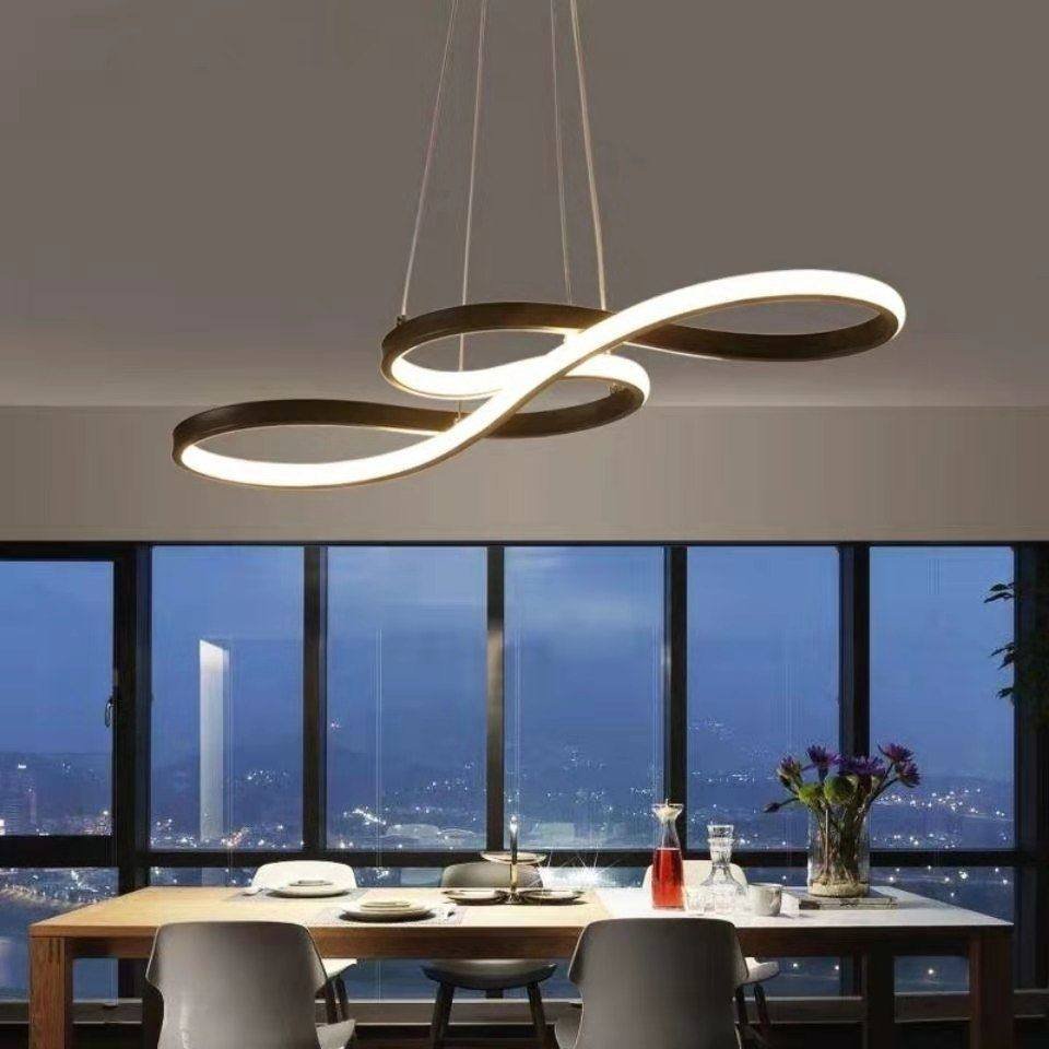 Modern Linear Globe Drum Chandelier Simple Living Room Luminaire Kitchen Florarium Dimmabl Decoration Fixtures LED Pendant Light