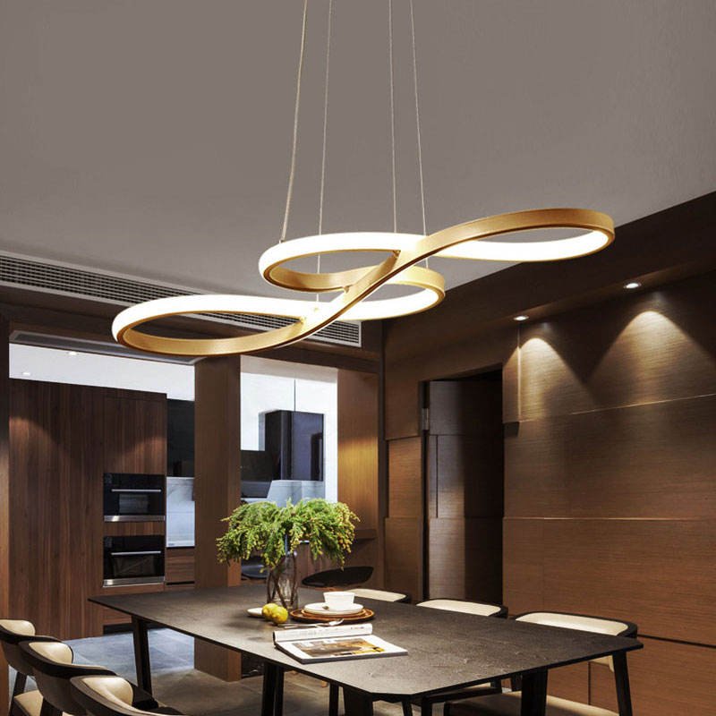 Modern Linear Globe Drum Chandelier Simple Living Room Luminaire Kitchen Florarium Dimmabl Decoration Fixtures LED Pendant Light